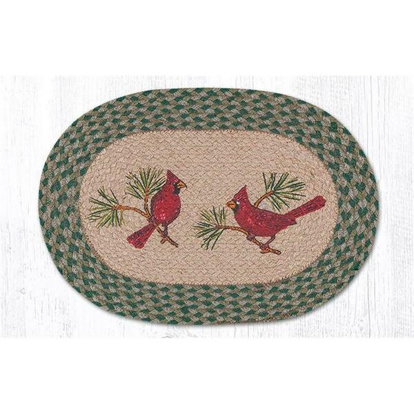 Capitol Importing Co 13 x 19 in. Cardinals Printed Oval Placemat 48-365C